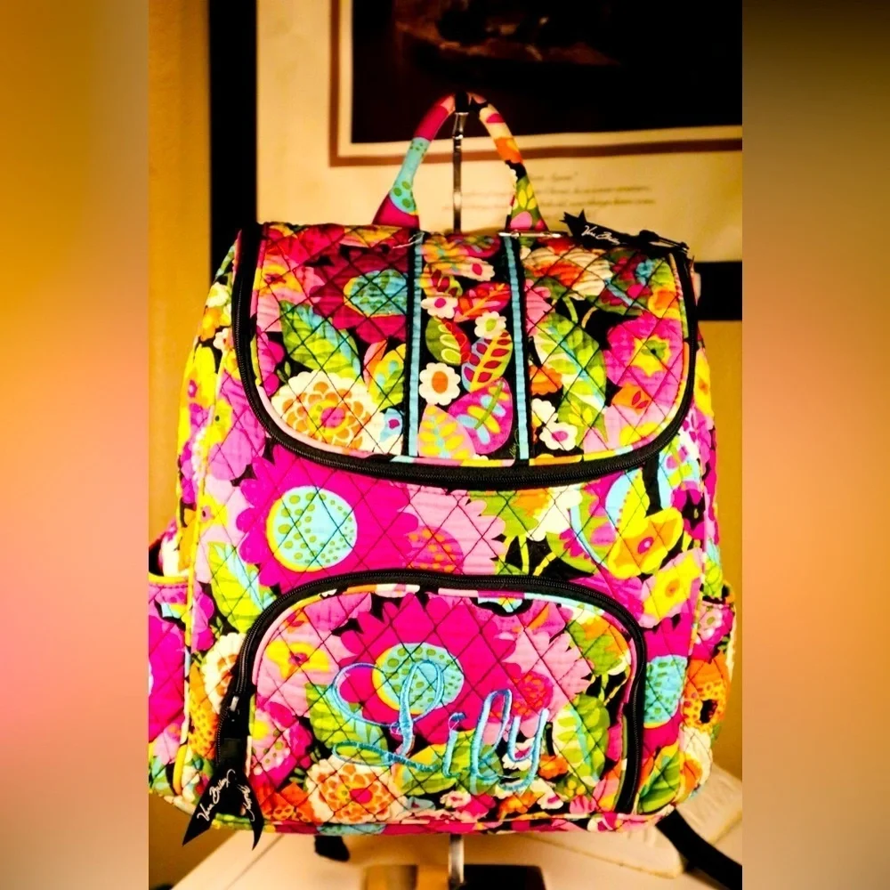 Vera Bradley Va Va Bloom double zip backpack
